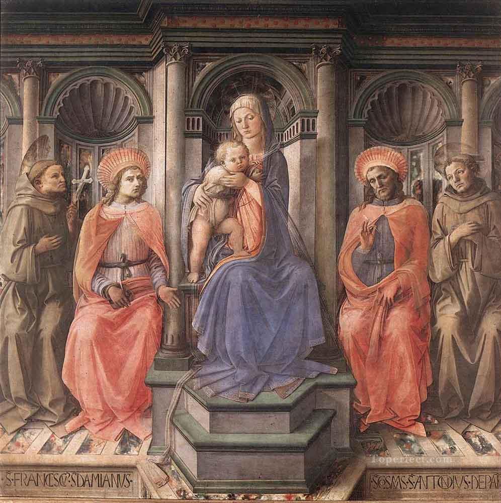 Madonna Enthroned With Saints Renaissance Filippo Lippi Oil Paintings
